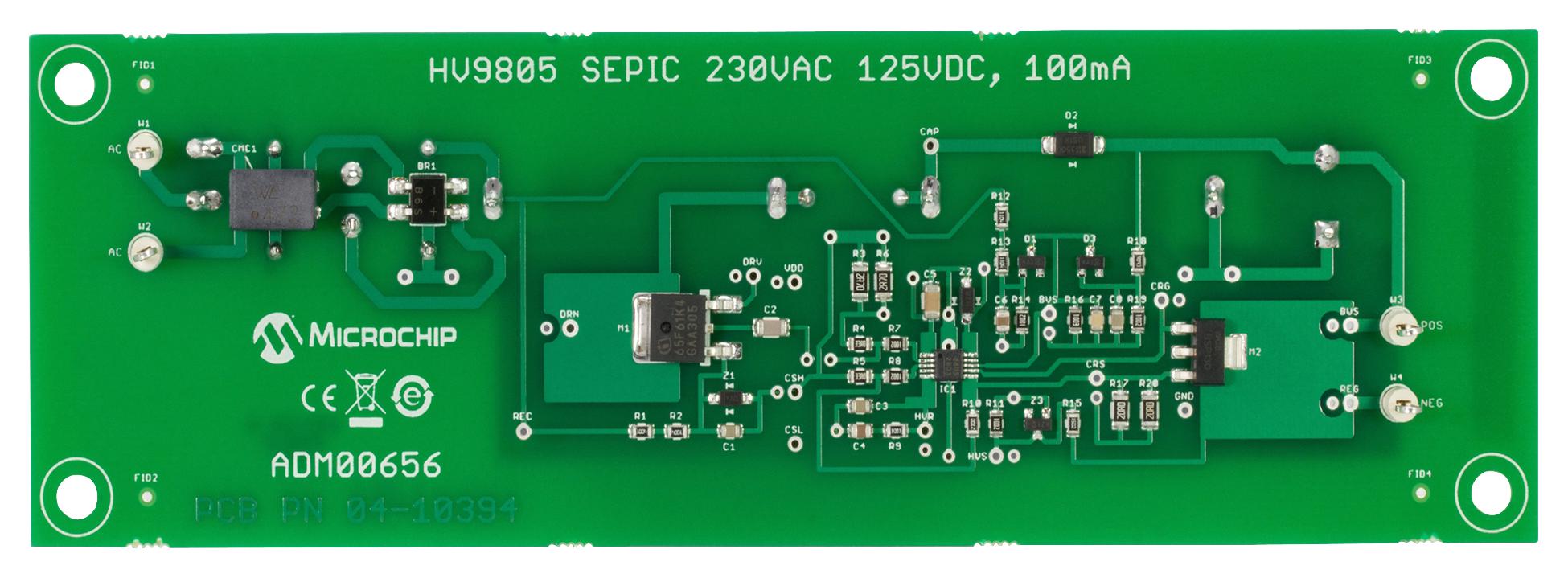 ADM00656 EVAL BOARD, HV9805 OFF-LINE LED DRIVER MICROCHIP