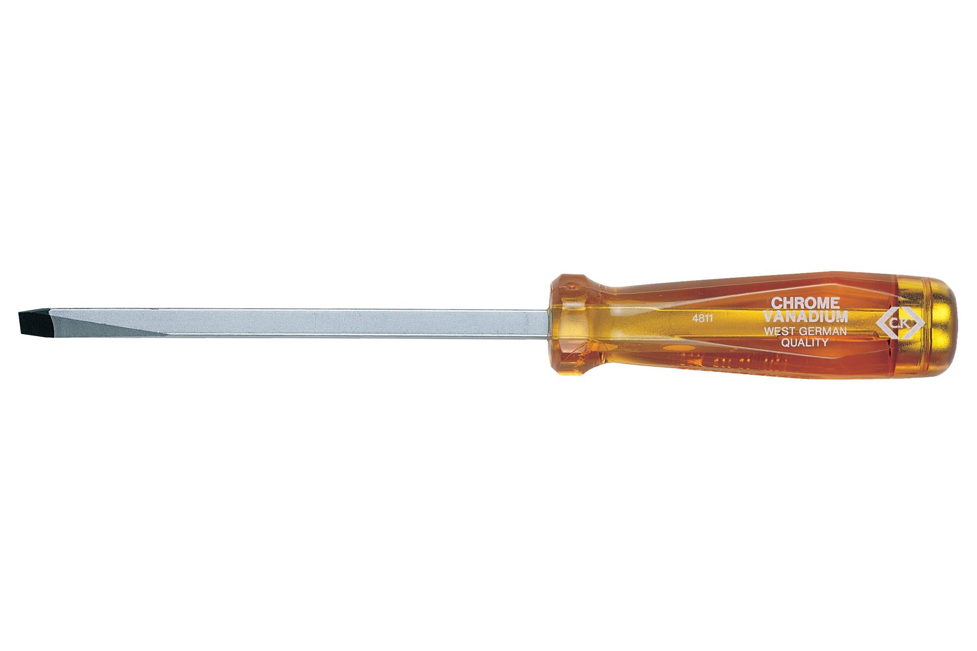 T4811 04 SCREWDRIVER, SLOTTED STRIKE THRO, 100MM CK TOOLS