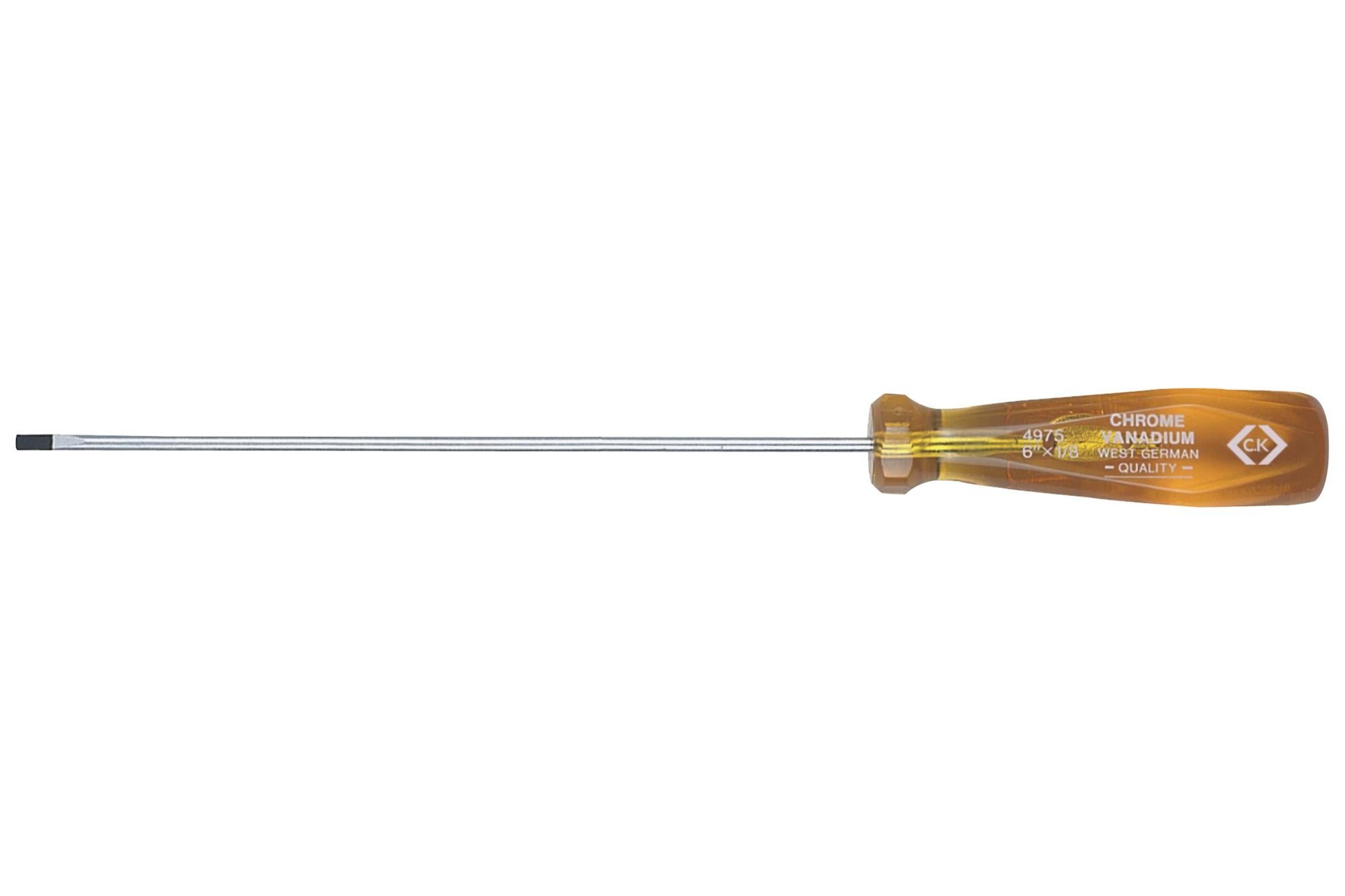 T4975 06 SCREWDRIVER, SLOTTED PARALLEL, 150MM CK TOOLS