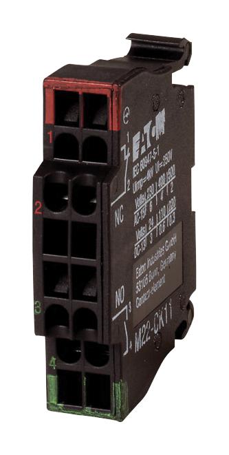 M22-CK11 SWITCH CONTACT BLOCK, 2 POLE, 4A, 115VAC EATON MOELLER