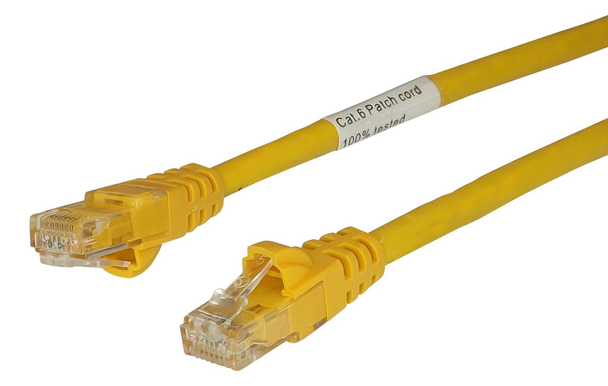 SP3YW PATCH CABLE, RJ45, CAT6, 3M, YELLOW TUK