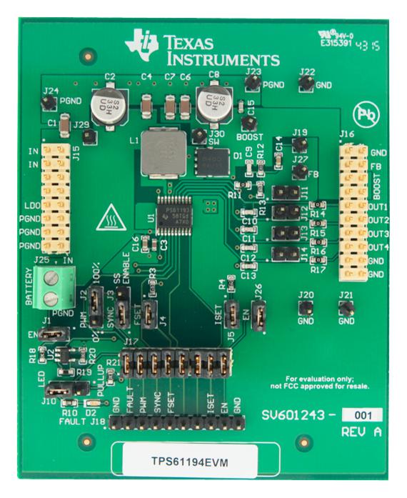 TPS61194EVM . EVAL BOARD, TPS61194 4-CH LED DRIVER TEXAS INSTRUMENTS