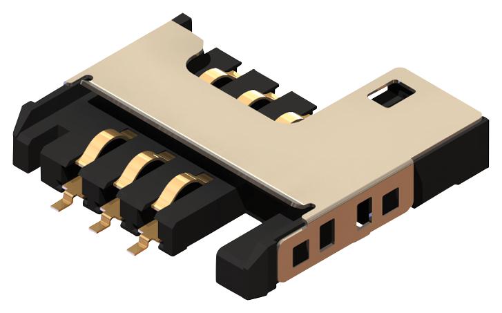 SIM2070-6-1-30-00-A SIM SOCKET CONNECTOR, 6POS, SMT GCT (GLOBAL CONNECTOR TECHNOLOGY)