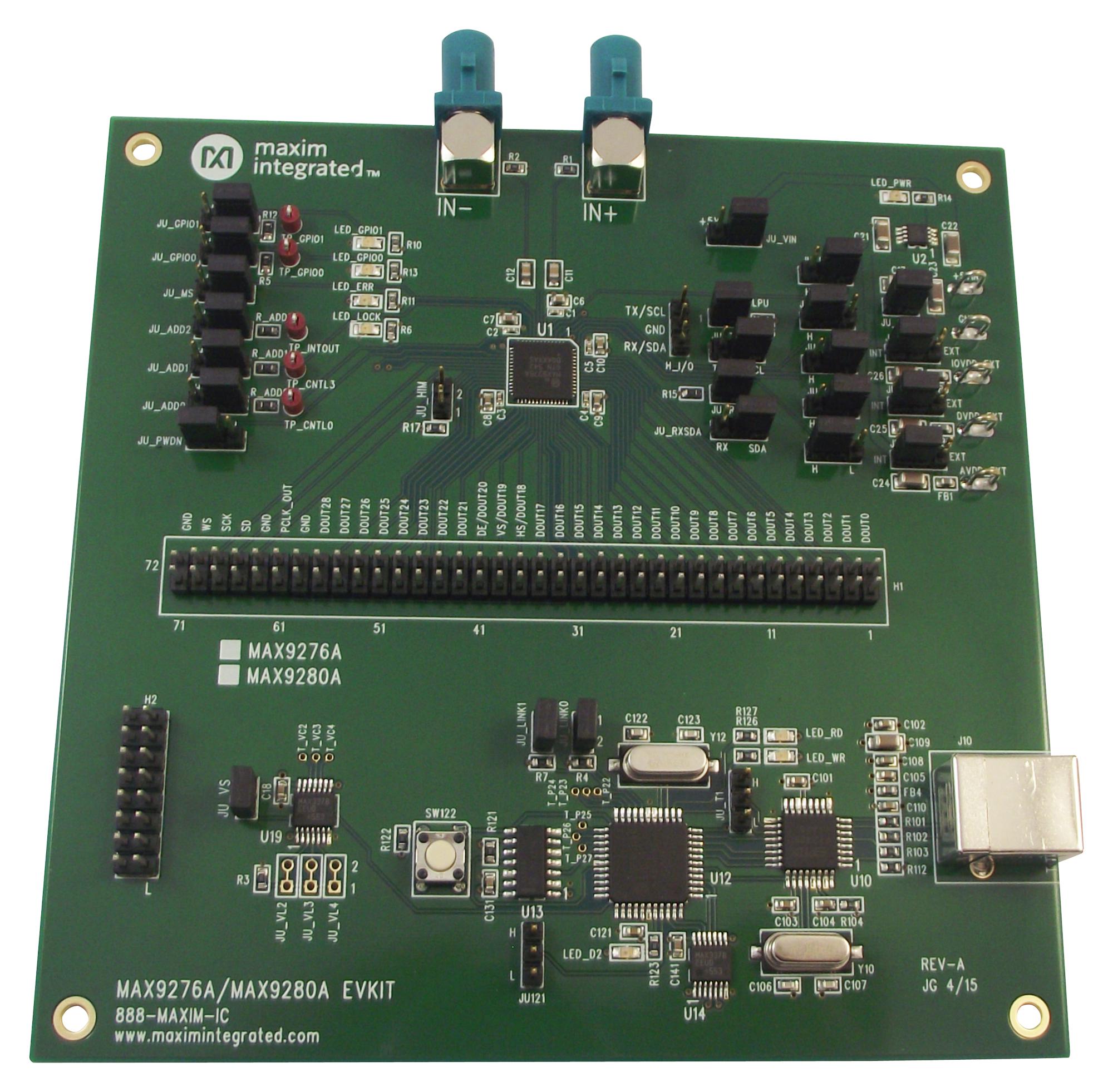 MAX9276ACOAXEVKIT# EVALUATION BOARD, DESERIALIZER MAXIM INTEGRATED / ANALOG DEVICES