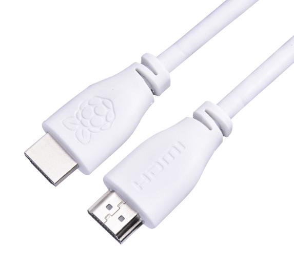 CPRP020-W CABLE, HDMI, 2M, 30AWG, WHITE RASPBERRY-PI