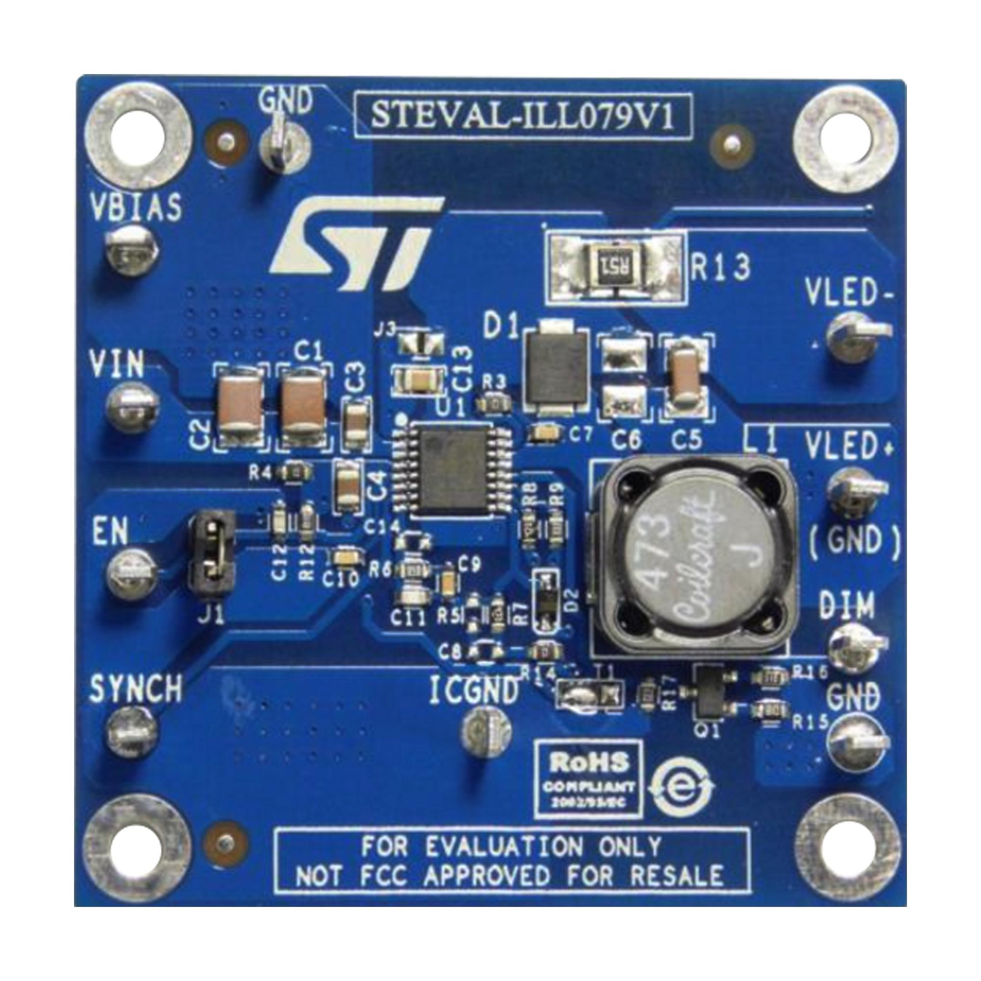 STEVAL-ILL079V1 EVAL BOARD, LED6000 LED DRIVER STMICROELECTRONICS