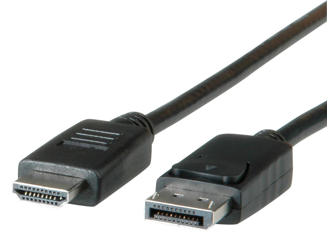 11.04.5782 CABLE, DISPLAYPORT-HDMI A, PLUG, 3M, BLK ROLINE