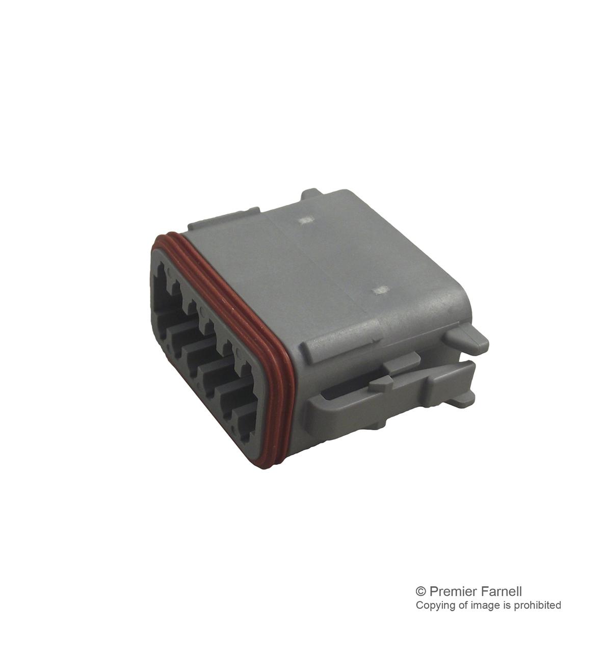 DT06-12SA PLUG HOUSING, 12POS, PA GF, GREY DEUTSCH - TE CONNECTIVITY