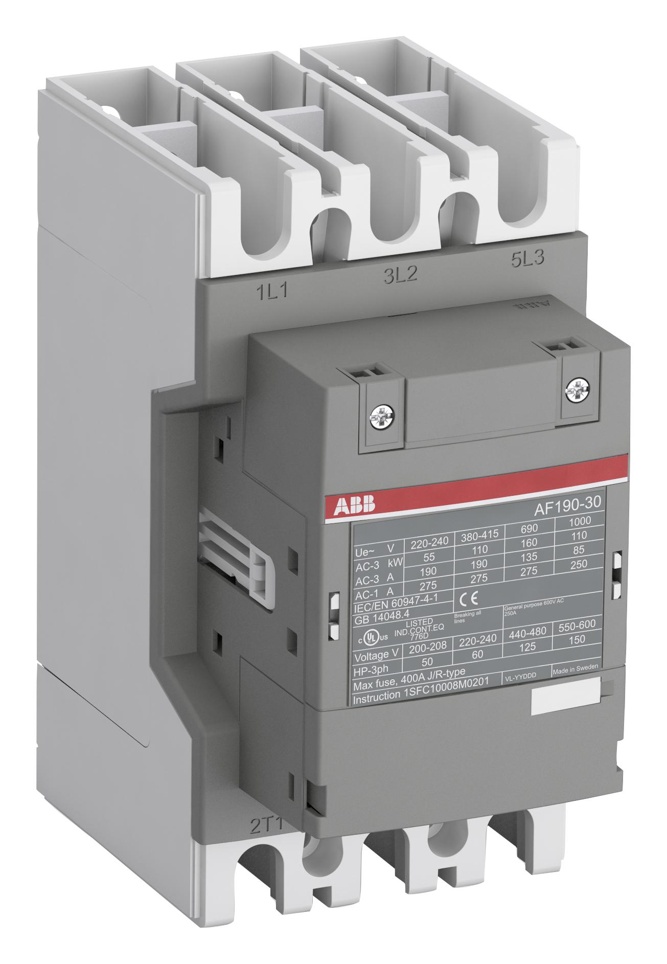 AF190-30-11-13 CONTACTOR, 3PST-NO, 1KV, DINRAIL ABB