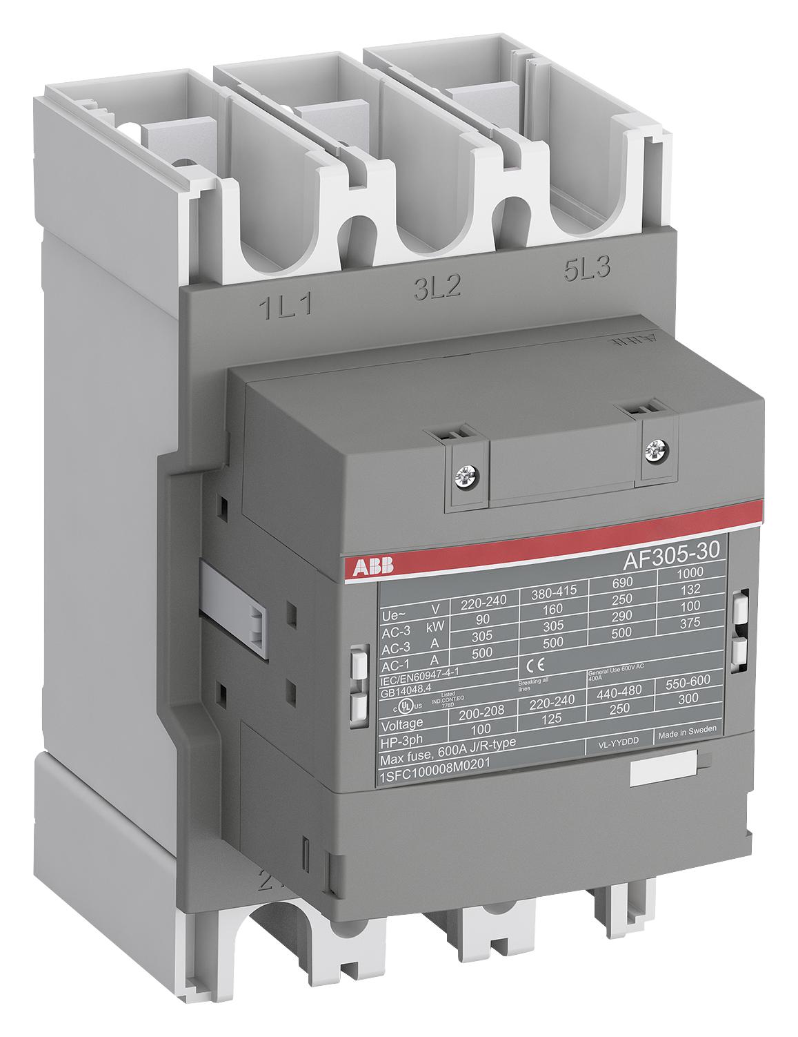 AF305-30-11-13 CONTACTOR, 3PST-NO, 1KV, DINRAIL ABB