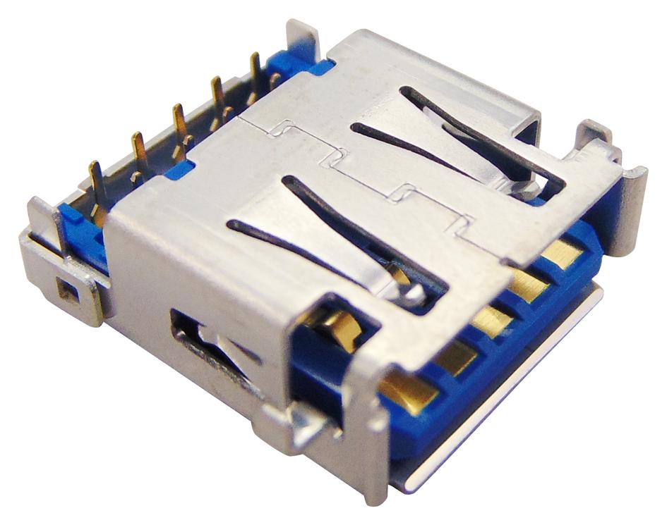 UB3A-9R-D6C-333(HF) USB CONNECTOR, 3.0 TYPE A, RCPT, THT JST (JAPAN SOLDERLESS TERMINALS)