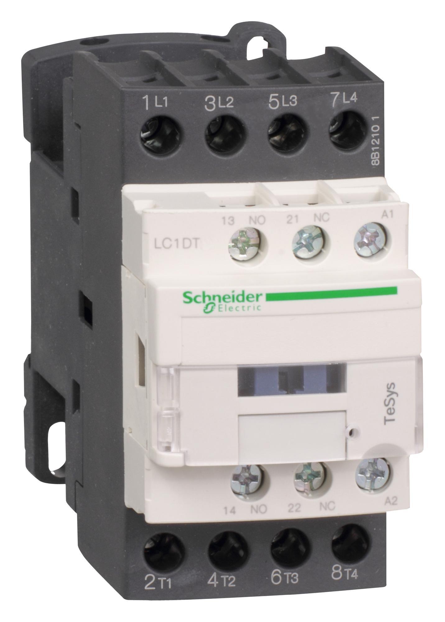 LC1DT32F7 CONTACTOR, 4PST-NO, 110V, DINRAIL/PANEL SCHNEIDER ELECTRIC