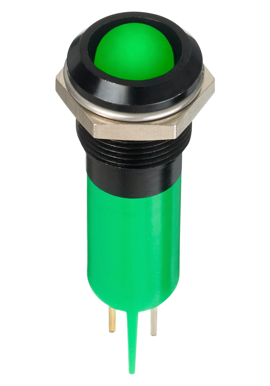 Q12P1BXXG12 LED INDICATOR, PANEL, 12MM, GREEN, 12V APEM