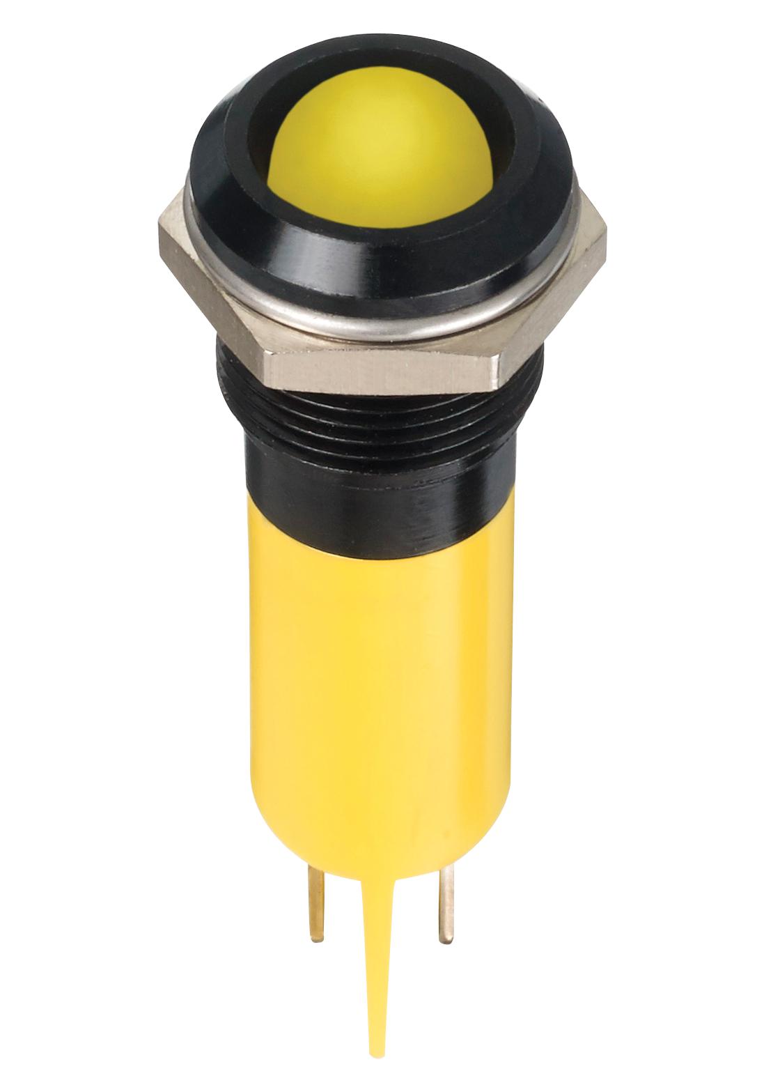 Q12P1BXXHY220E LED INDICATOR, PANEL, 12MM, YELLOW, 220V APEM