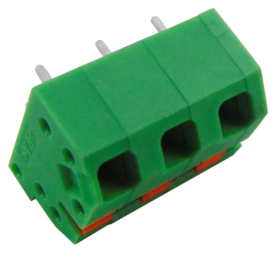 SPTAF 1/ 3-5,0-IL TB, WIRE TO BOARD, 3POS, 24-16AWG, GREEN PHOENIX CONTACT