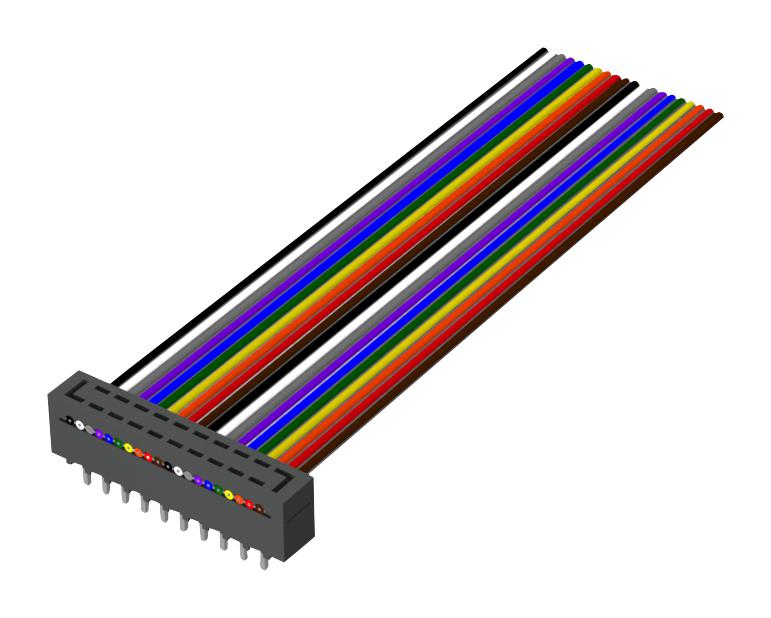 HCMD-10-T-14.00-01 CABLE ASSY, 20P, IDC PLUG-RCPT, 355.6MM SAMTEC