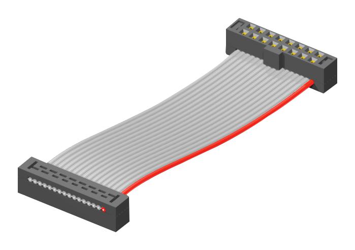 TCSD-07-S-04.00-01-F-N-SR CORD ASSY, 14P IDC RCPT-FREE END/101.6MM SAMTEC