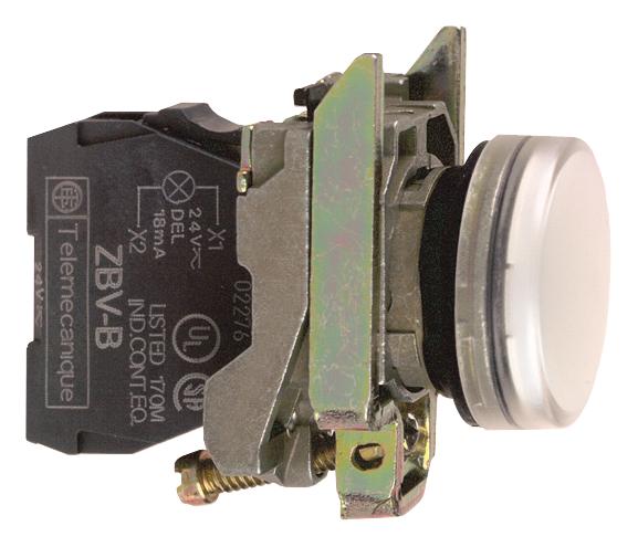 XB4BVB1 PILOT LIGHT, 22MM, WHITE, 24V SCHNEIDER ELECTRIC