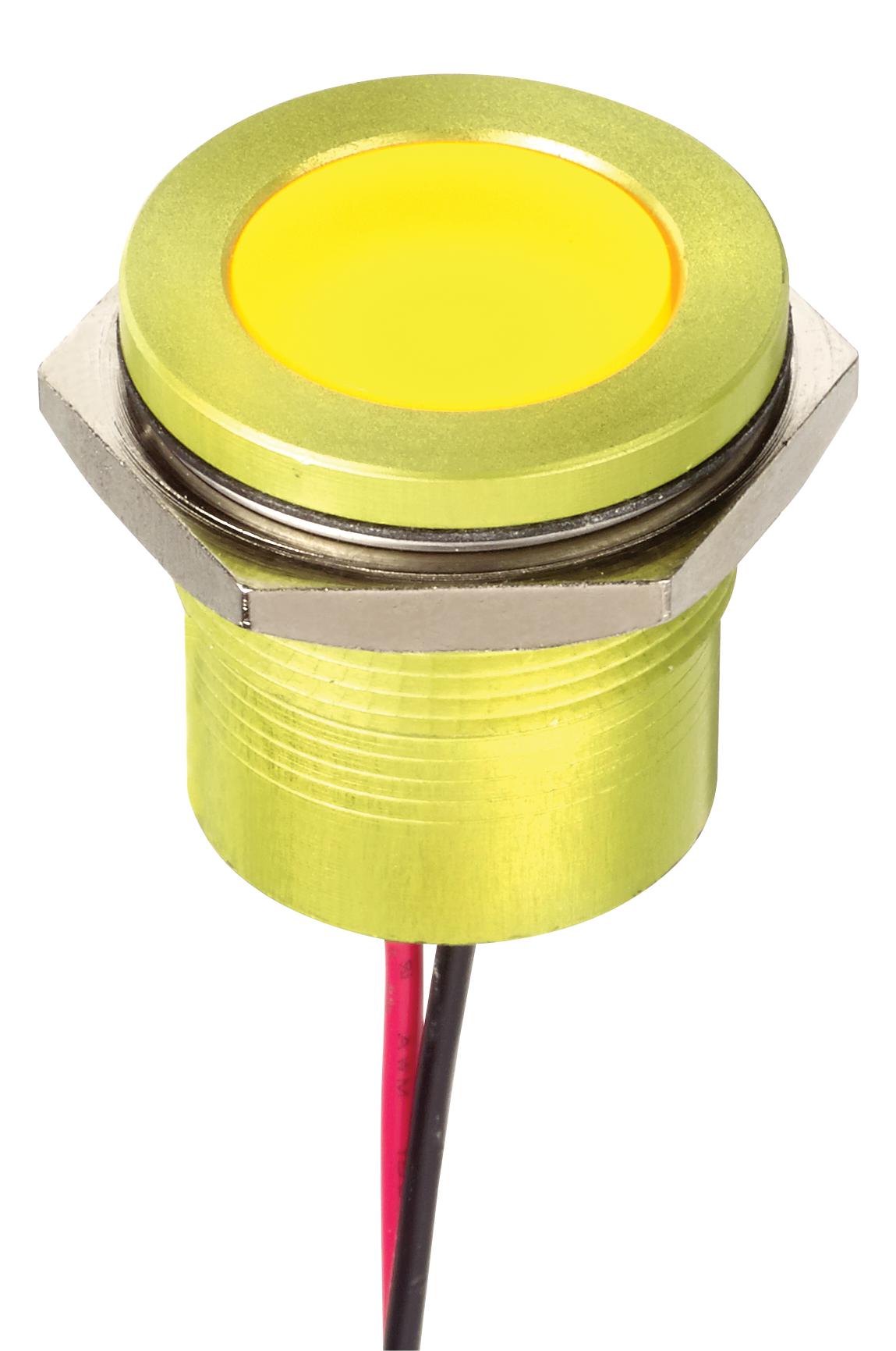 Q22F5AYXXSY220E LED INDICATOR, PANEL, 22MM, YELLOW, 220V APEM