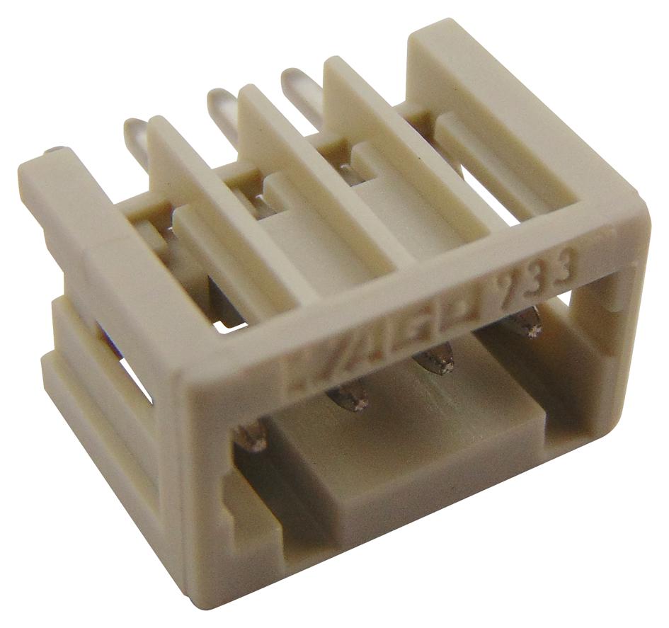 733-334 TERMINAL BLOCK, HEADER, 4POS, TH WAGO