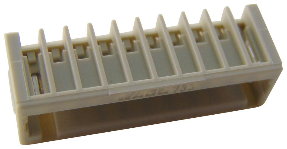 733-370 TERMINAL BLOCK, R/A, HEADER, 10POS, TH WAGO