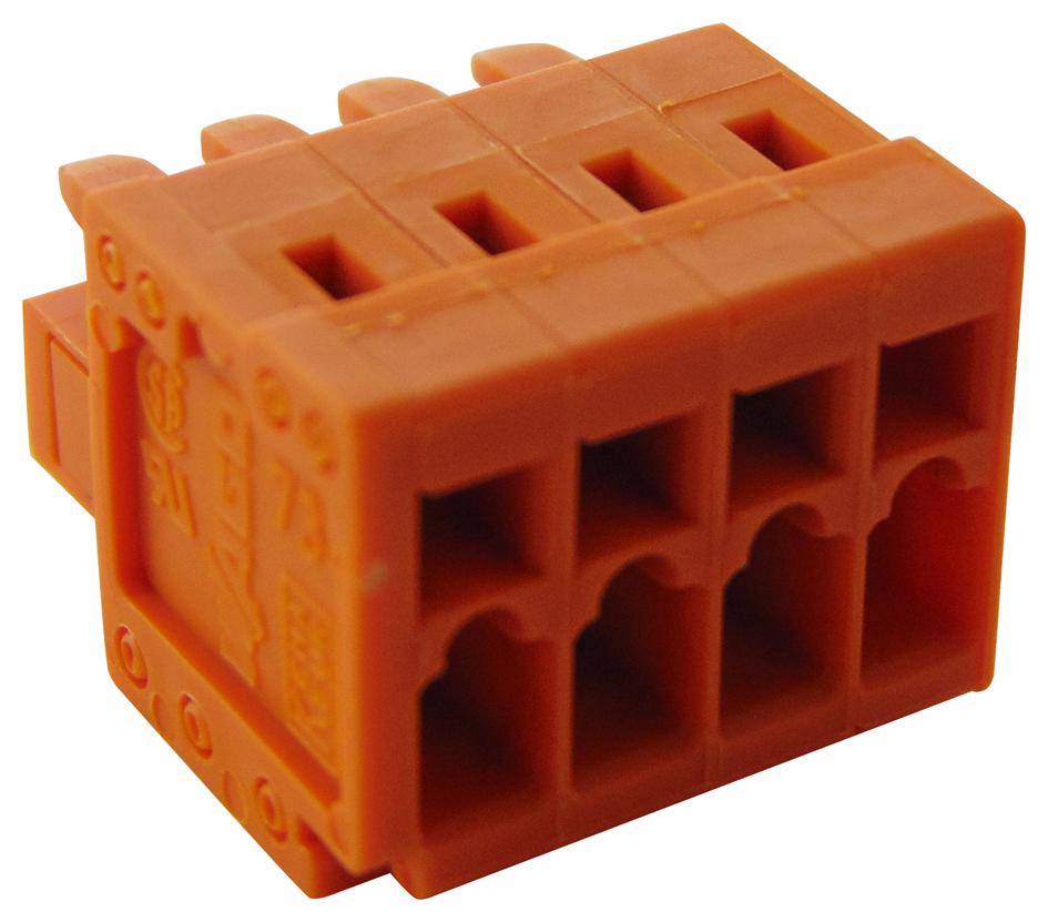 734-204 TERMINAL BLOCK, PLUGGABLE, 4POS, 14AWG WAGO