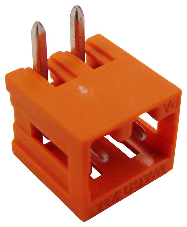 734-262 TERMINAL BLOCK, R/A, HEADER, 2POS, TH WAGO