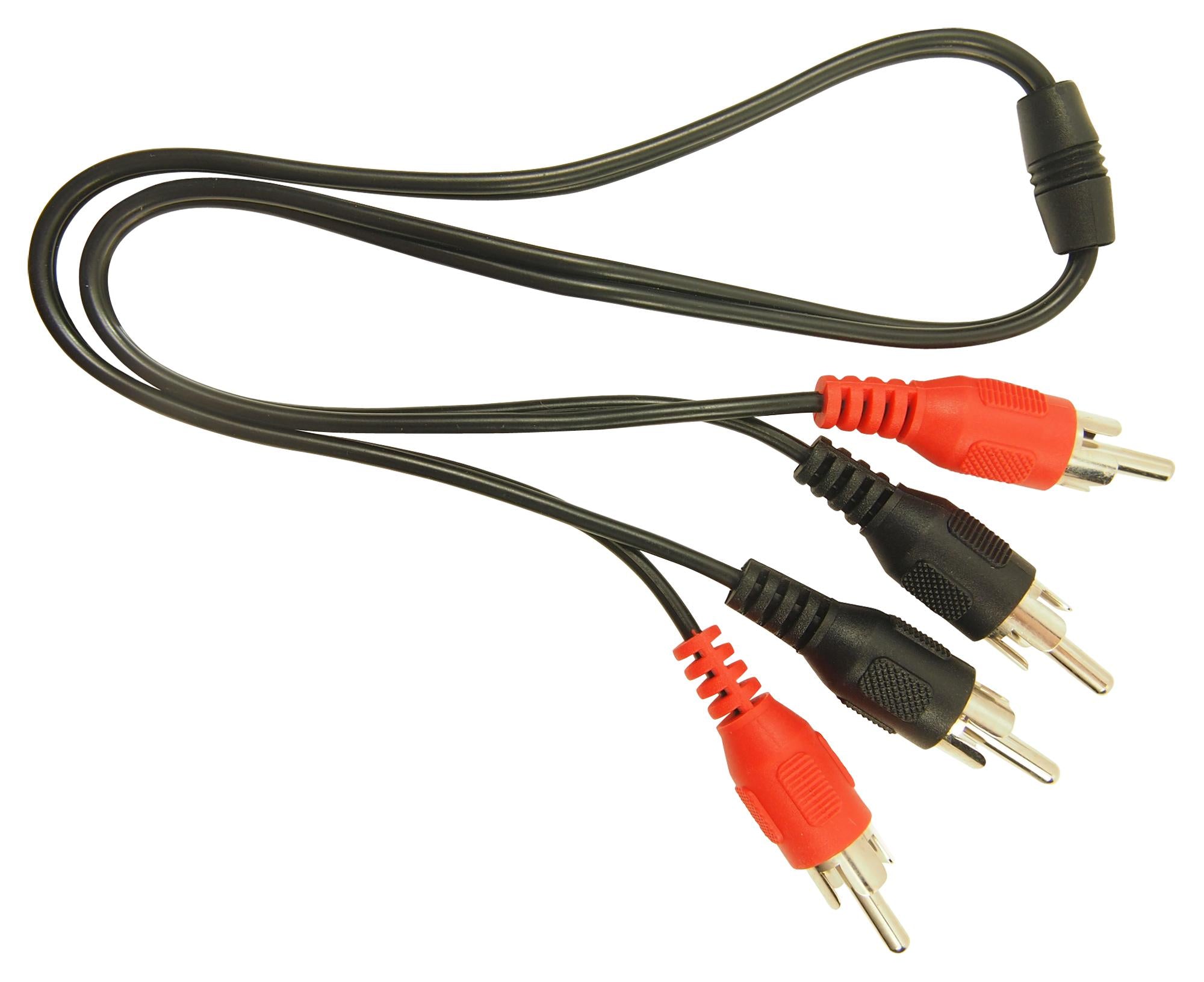 FCR683669 AUDIO CABLE, PHONO RCA PLUG, 525MM, BLK CLIFF ELECTRONIC COMPONENTS