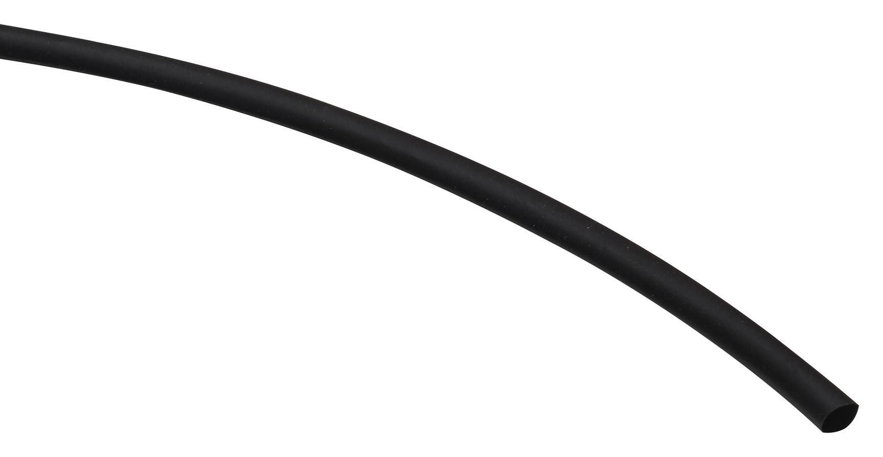 FP301-1/4-48"-BLACK HEAT-SHRINK TUBING, 2:1, 6.35MM, BLACK 3M