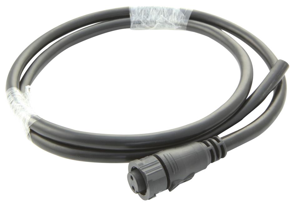 BB-02AFFM-QL8E01 CIRCULAR CABLE ASSY, 2POS RCPT, 1M, BLK AMPHENOL LTW