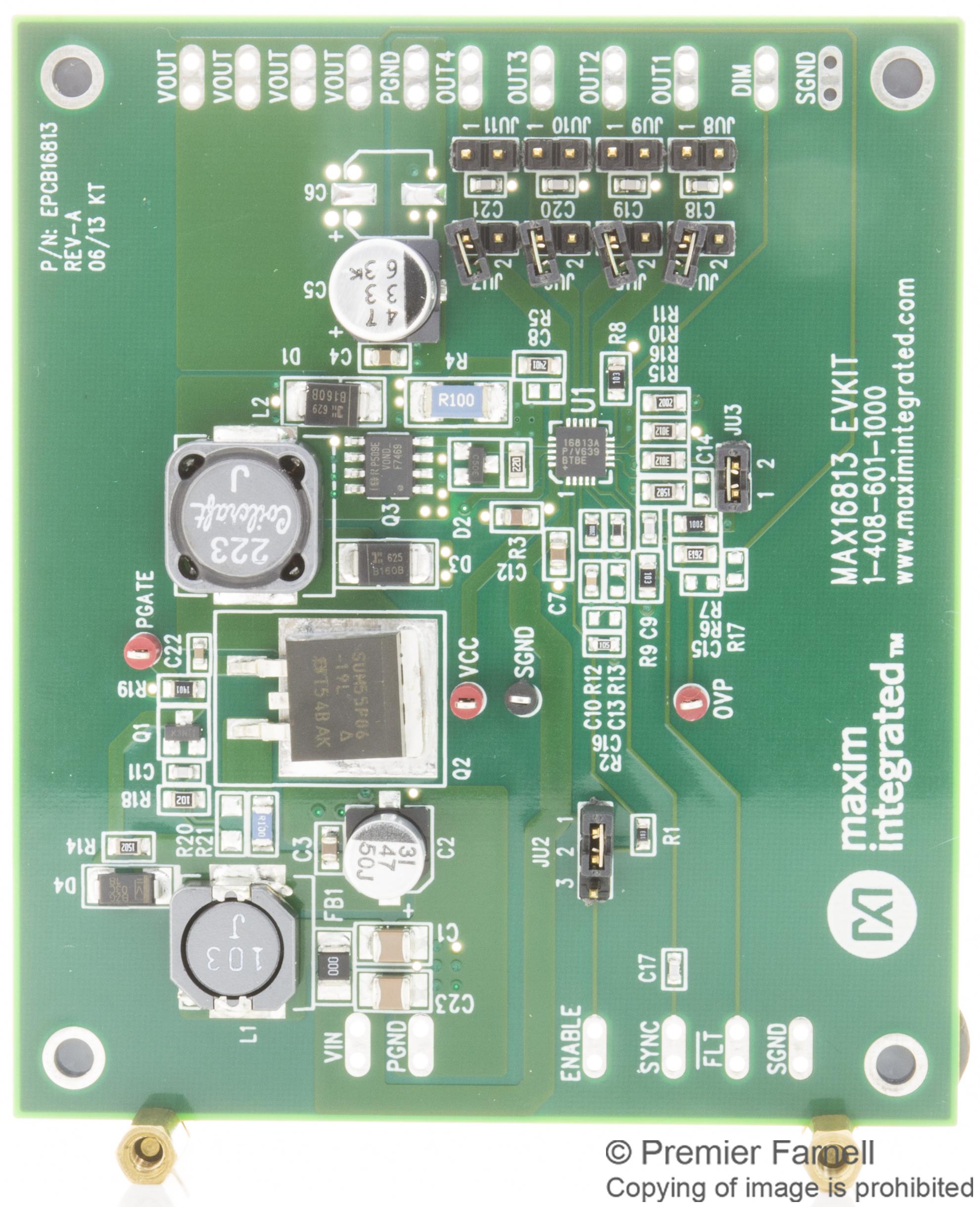 MAX16813EVKIT# EVAL BRD, 4CH,HIGH-BRIGHTNESS LED DRIVER MAXIM INTEGRATED / ANALOG DEVICES
