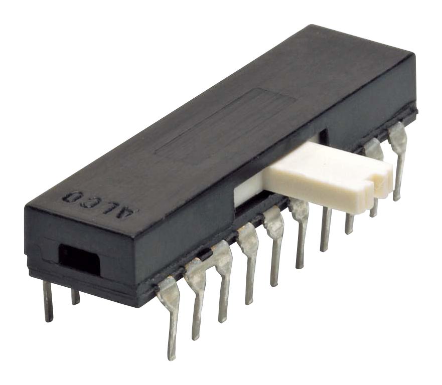 ASE42G04 SLIDE SWITCH, 4PDT, 0.3A, 115VAC, TH ALCOSWITCH - TE CONNECTIVITY