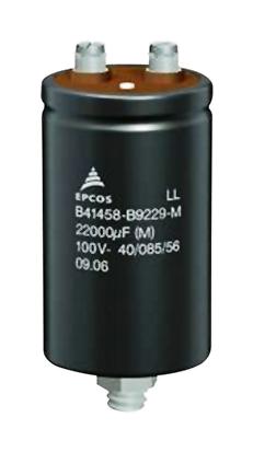 B41458B8100M000 CAP, 0.1F, 63V, ALU ELEC, SCREW EPCOS