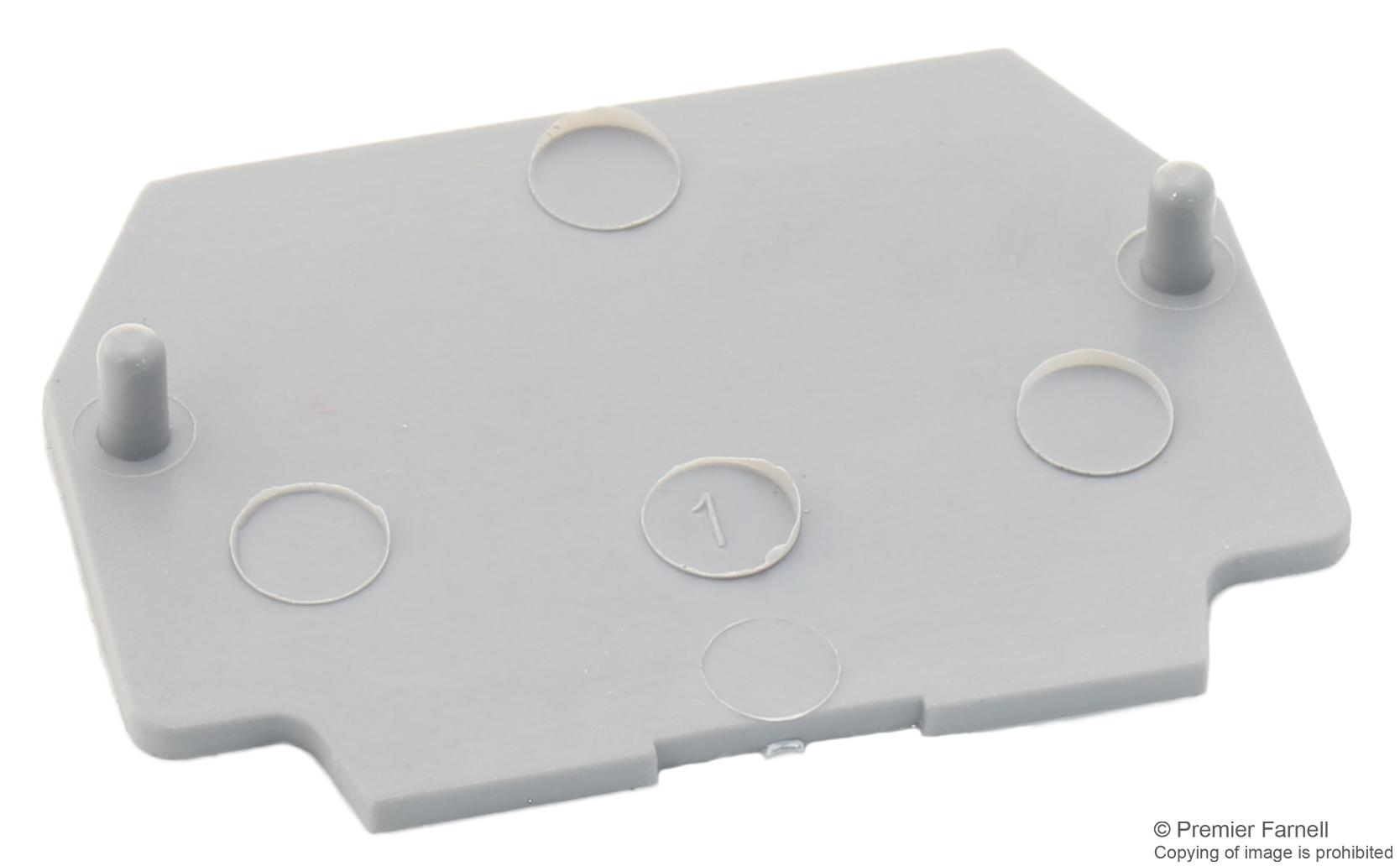 1SNA117318R2300 END PLATE, 1MM, GREY, TERMINAL BLOCK ENTRELEC - TE CONNECTIVITY