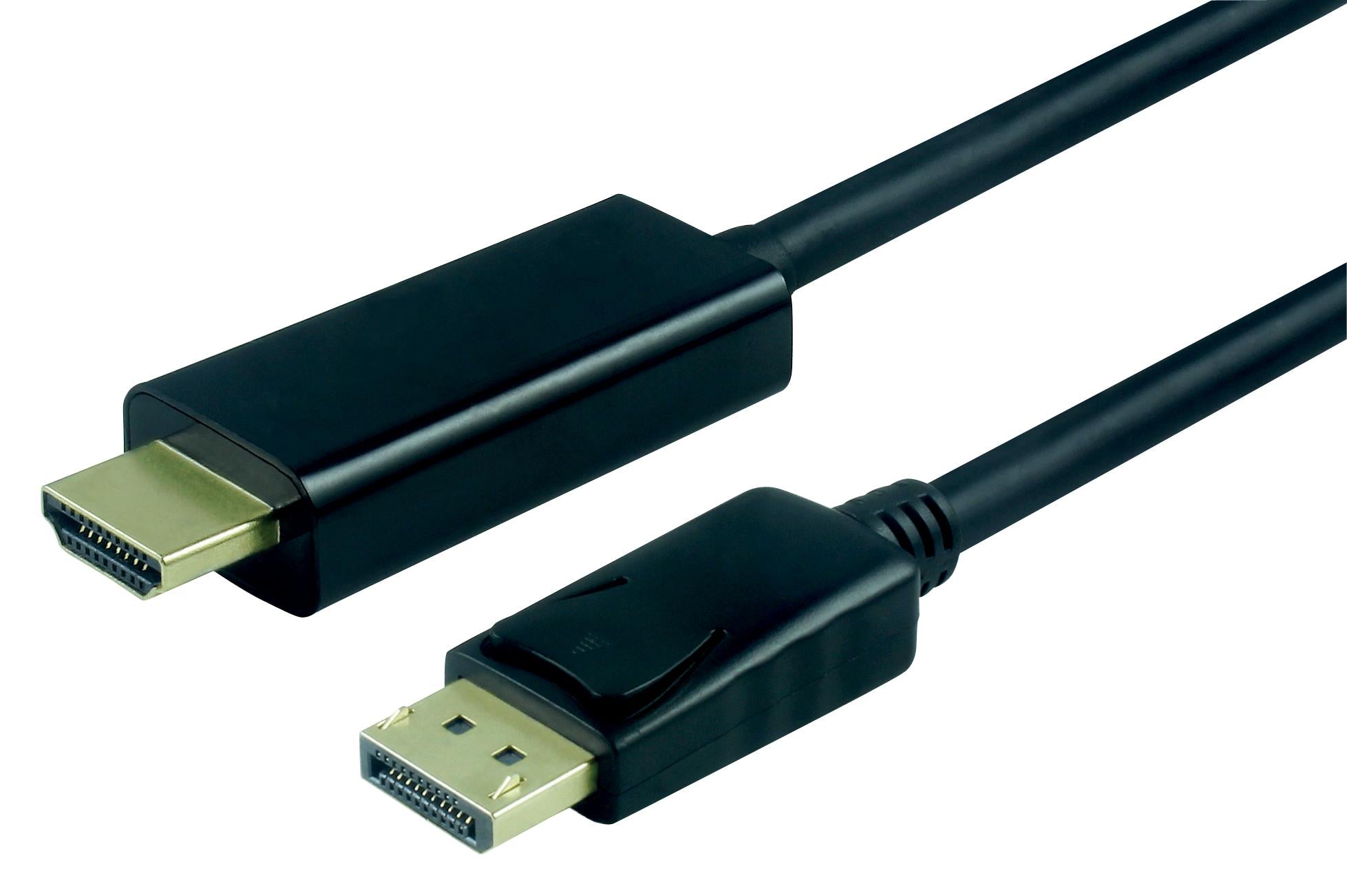 11.04.5787 CABLE, DP PLUG-HDMI PLUG, 3M, BLACK ROLINE