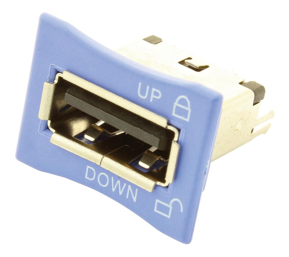 1775690-2 USB CONNECTOR, 2.0 TYPE A, RCPT, THT TE CONNECTIVITY