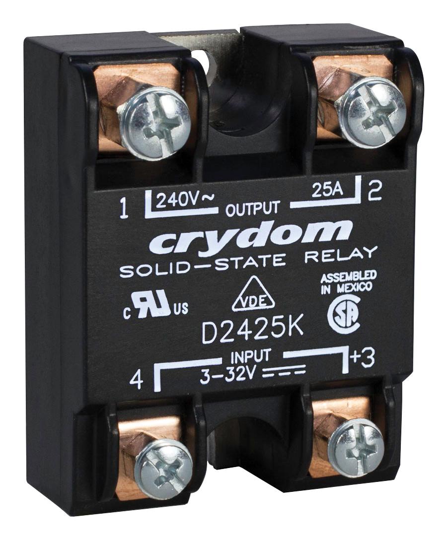 D2425K SOLID STATE RELAY, 24-280VAC, 25A, PANEL SENSATA/CRYDOM