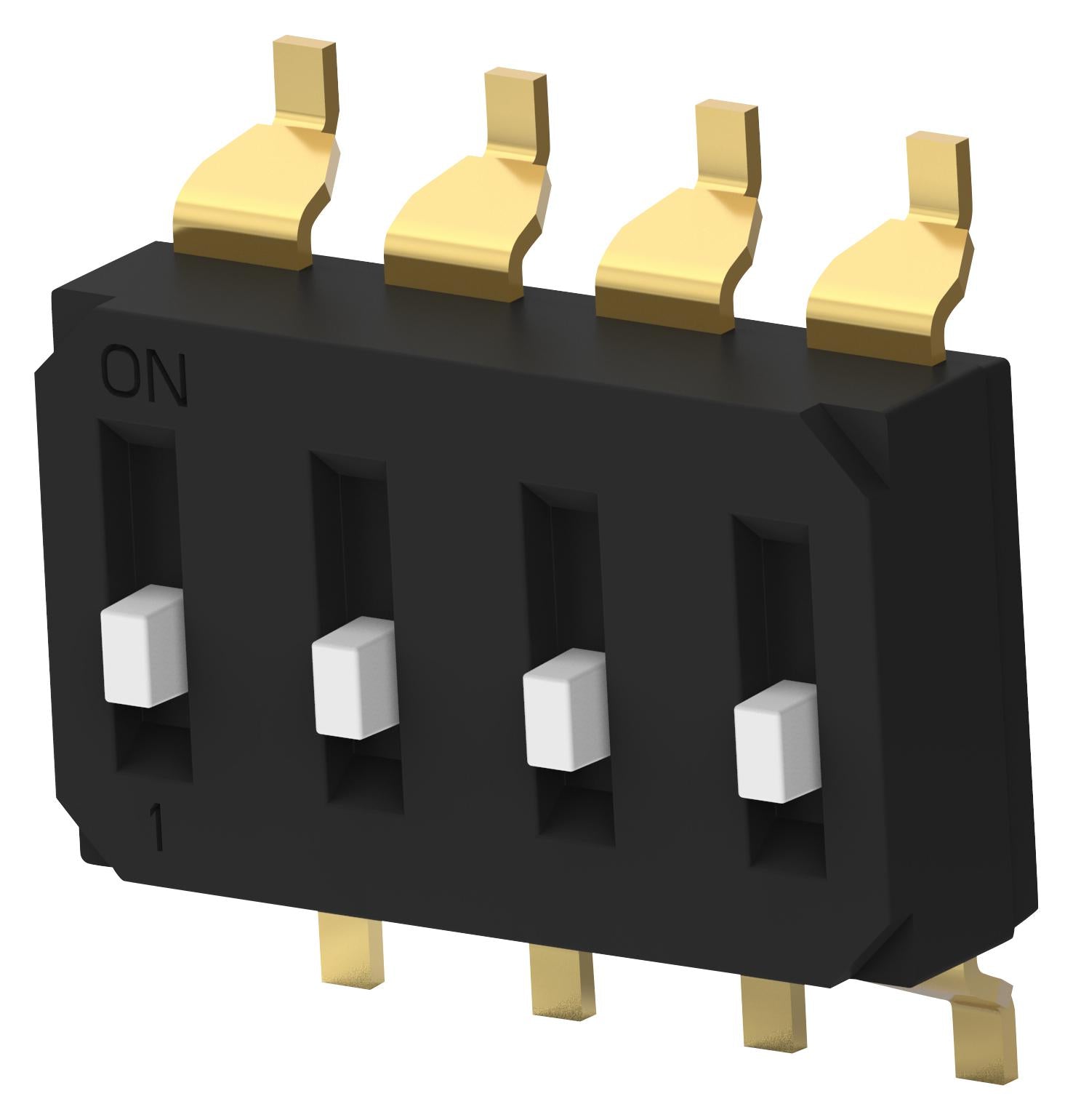 EDS04SGNNTU04Q DIP SWITCH, 4POS, SPST, SLIDE, SMD ALCOSWITCH - TE CONNECTIVITY