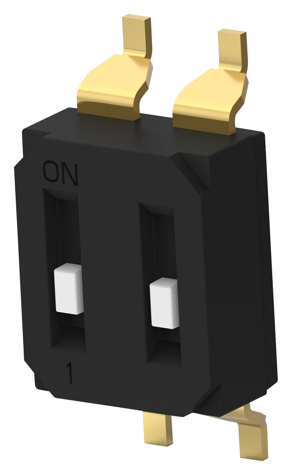 EDS02SGRSTU04Q DIP SWITCH, 2POS, SPST, SLIDE, SMD ALCOSWITCH - TE CONNECTIVITY