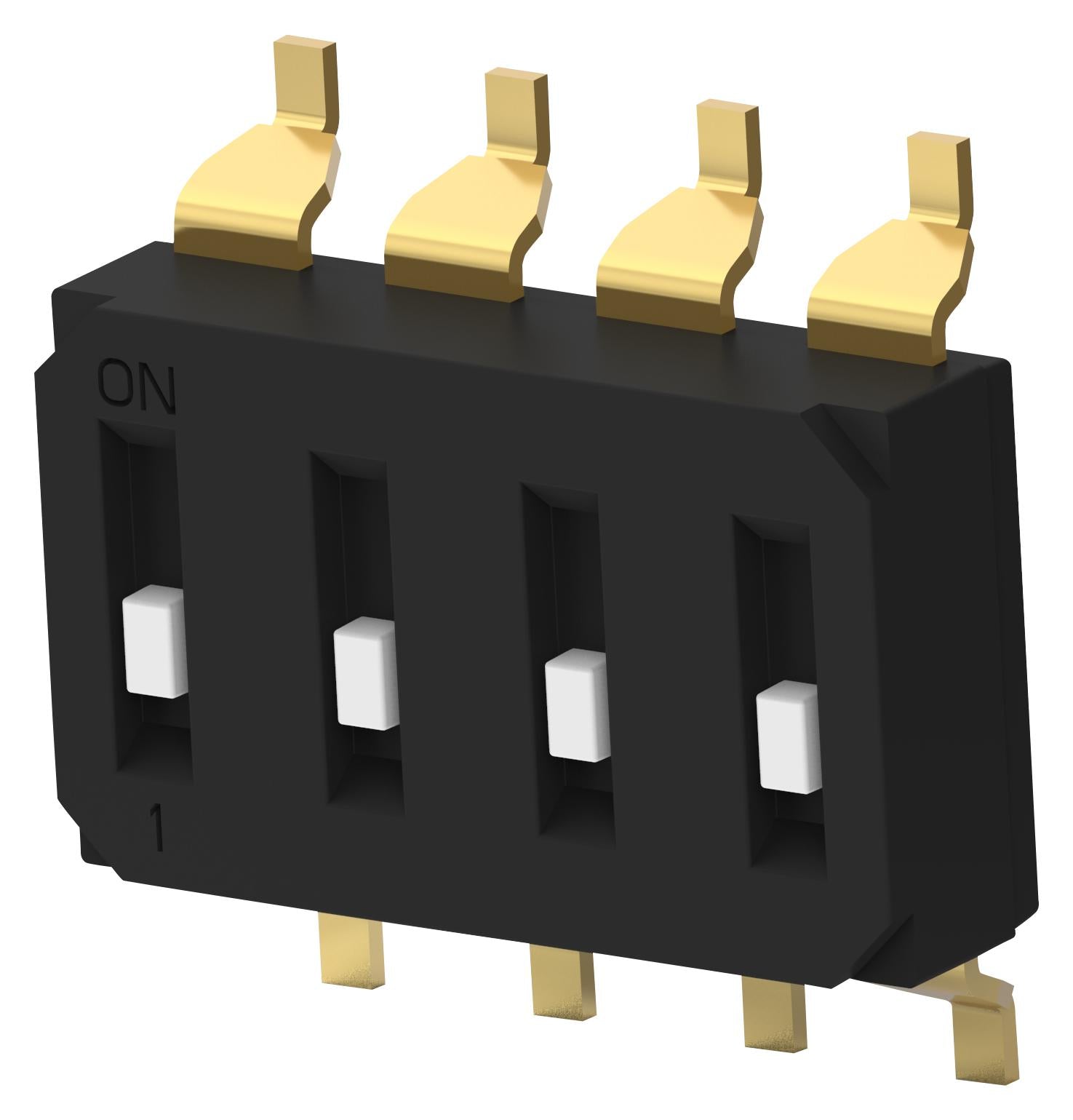 EDS04SGRSTR04Q DIP SWITCH, 4POS, SPST, SLIDE, SMD ALCOSWITCH - TE CONNECTIVITY