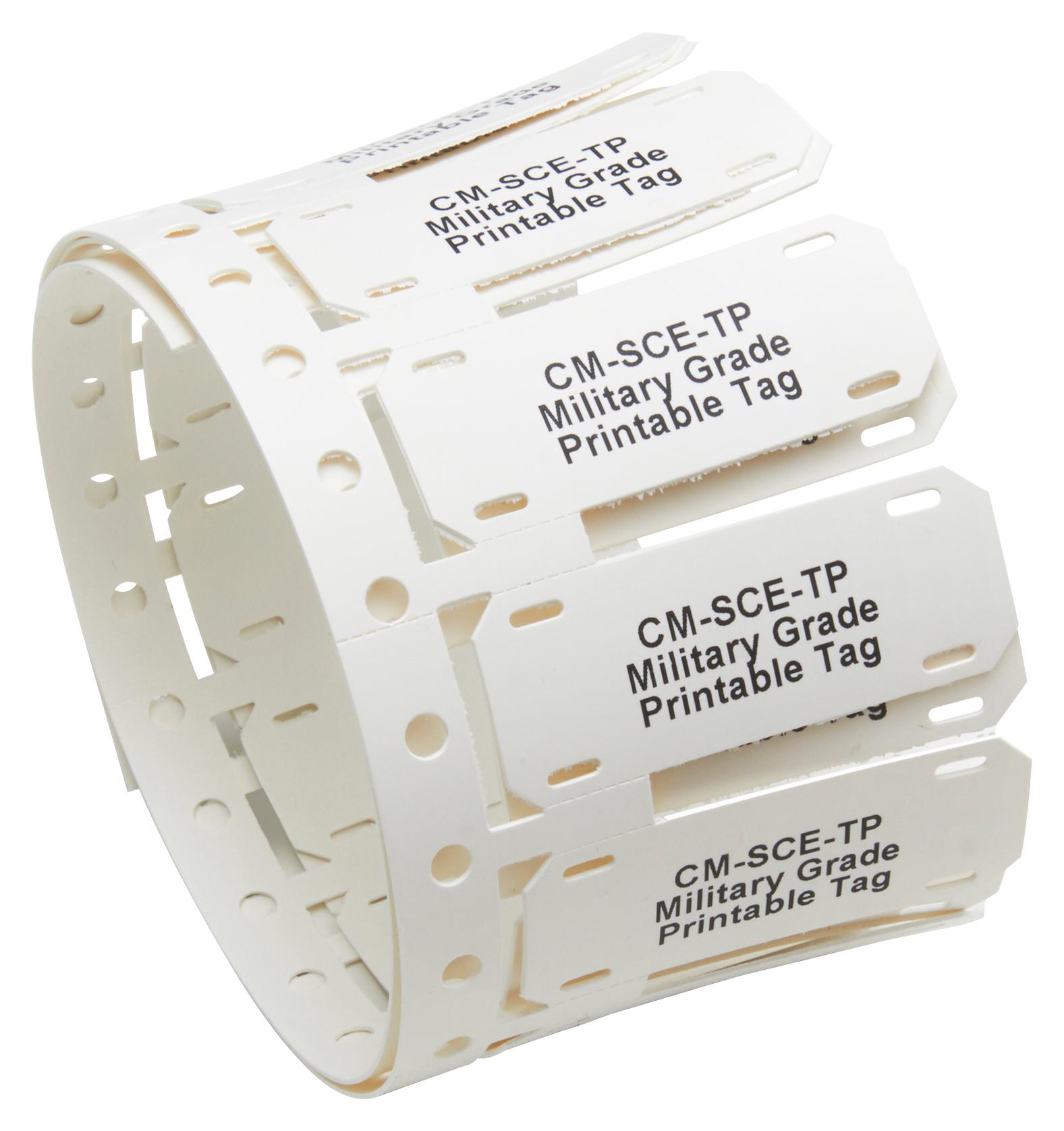 CM-SCE-TP-1/2-6H-9 CABLE MARKER, PO, 12.7MM X 50.8MM, WHITE RAYCHEM - TE CONNECTIVITY