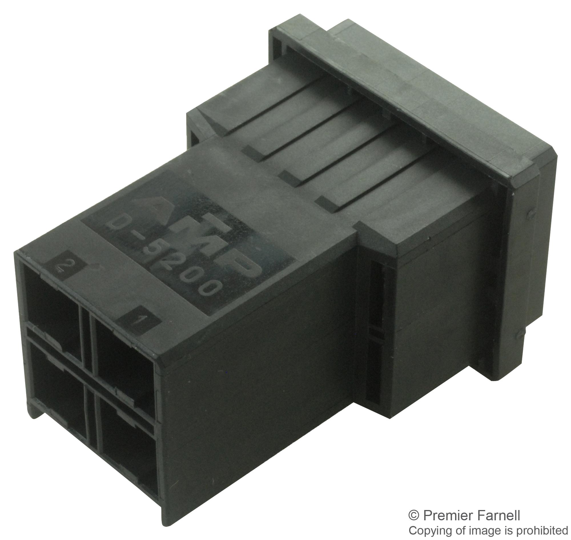 1-917808-2 PLUG HOUSING, 4POS, GF POLYESTER, BLACK AMP - TE CONNECTIVITY