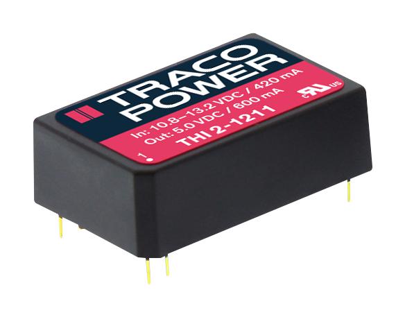 THI 2412 DC-DC CONVERTER, 12V, 0.165A TRACO POWER