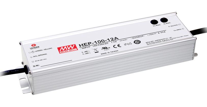 HEP-100-12A POWER SUPPLY, AC-DC, 12V, 8.34A MEAN WELL