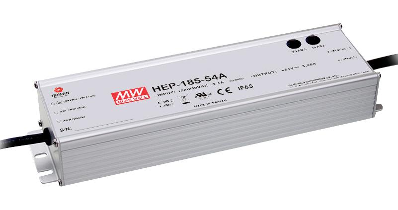 HEP-185-54A POWER SUPPLY, AC-DC, 54V, 3.45A MEAN WELL