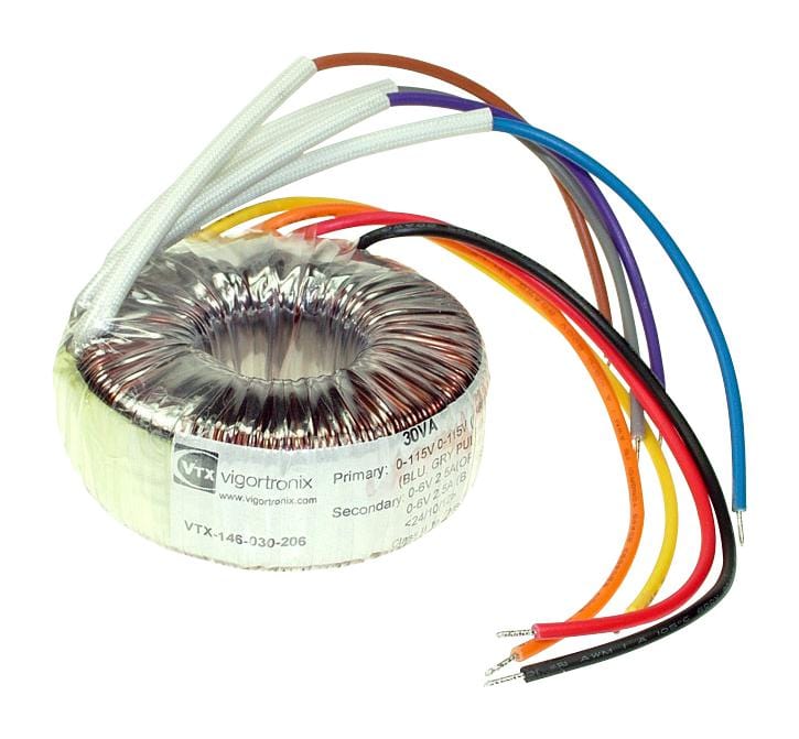 VTX-146-300-224 300VA TOROIDAL TRANSFORMER 2X24V VIGORTRONIX