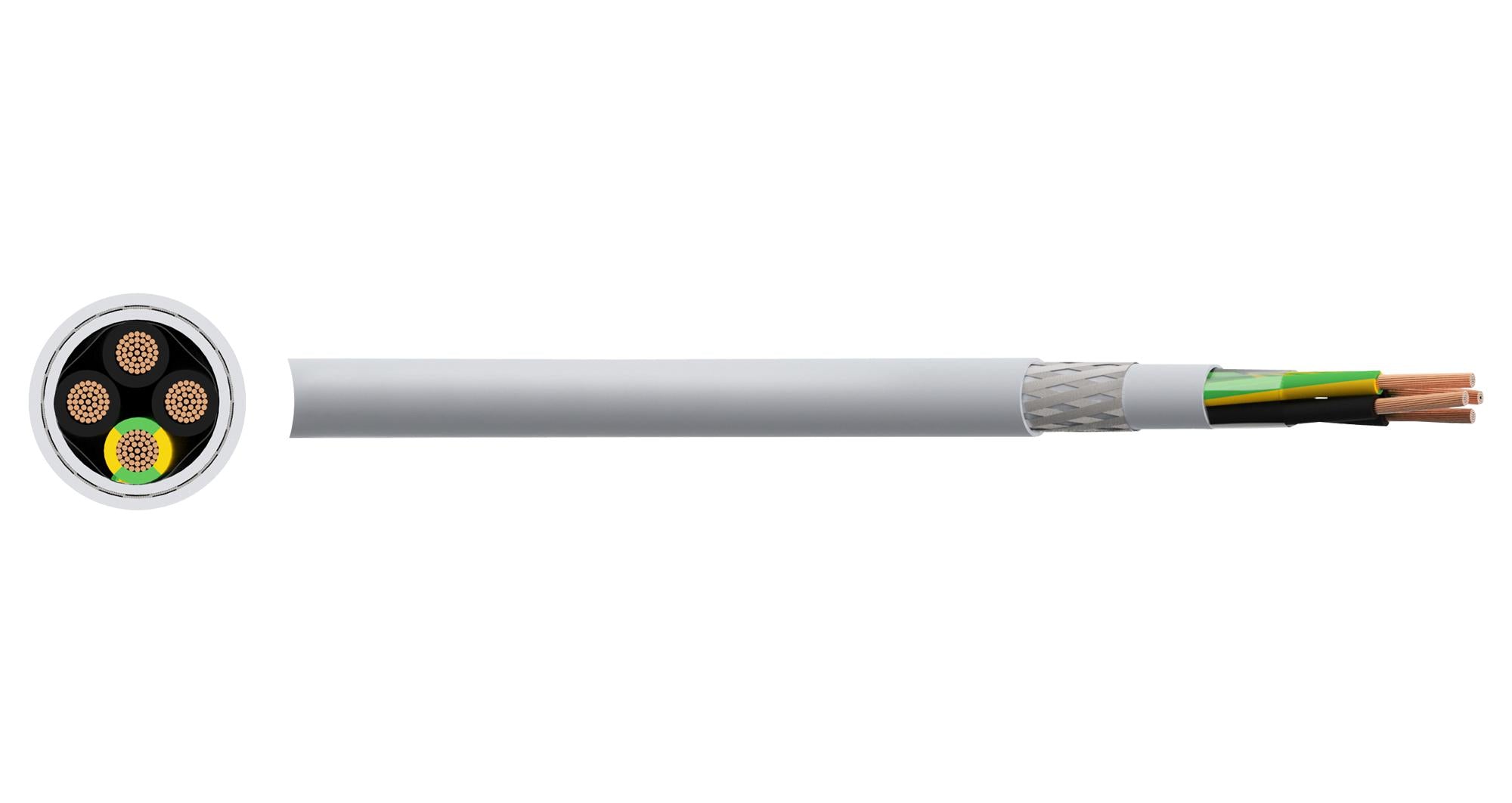 PP001533 CY SCREENED BEDDED LSZH 5 CORE 1.5 50M MULTICOMP PRO