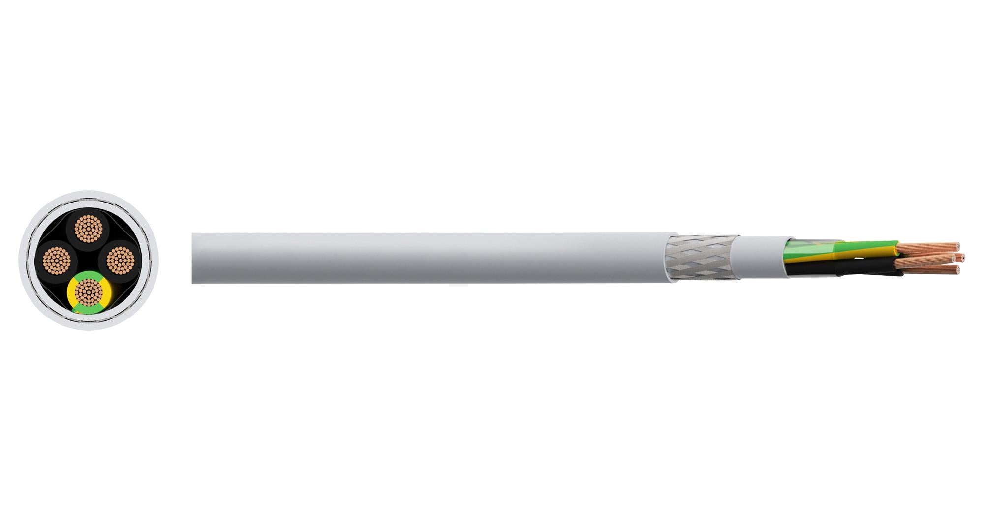 PP001572 SHLD FLEX CABLE, 5COND, 2.5MM2, 50M MULTICOMP PRO