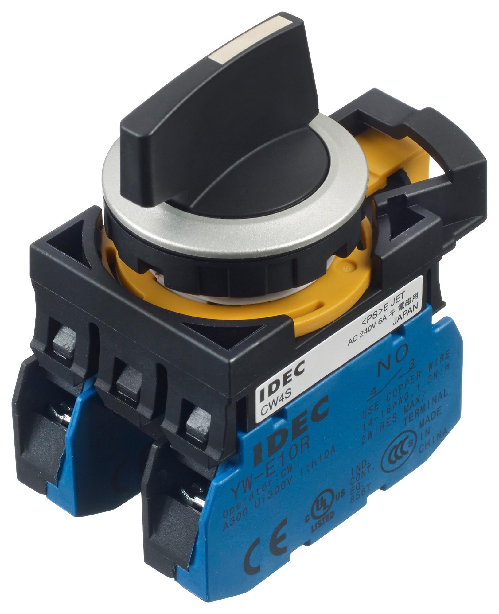 CW4S-3LE20 ROTARY SWITCH, 3 POS, 10A, 240VAC IDEC
