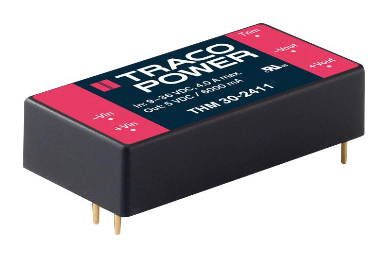 THM 30-2421 DC-DC CONVERTER, MEDICAL, 2 O/P, 30W TRACO POWER